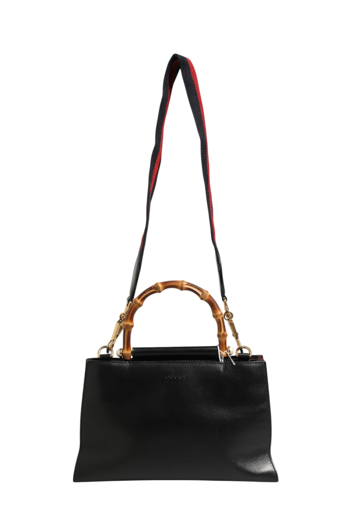 Gucci Nymphaea Bambus Henkeltasche aus Leder