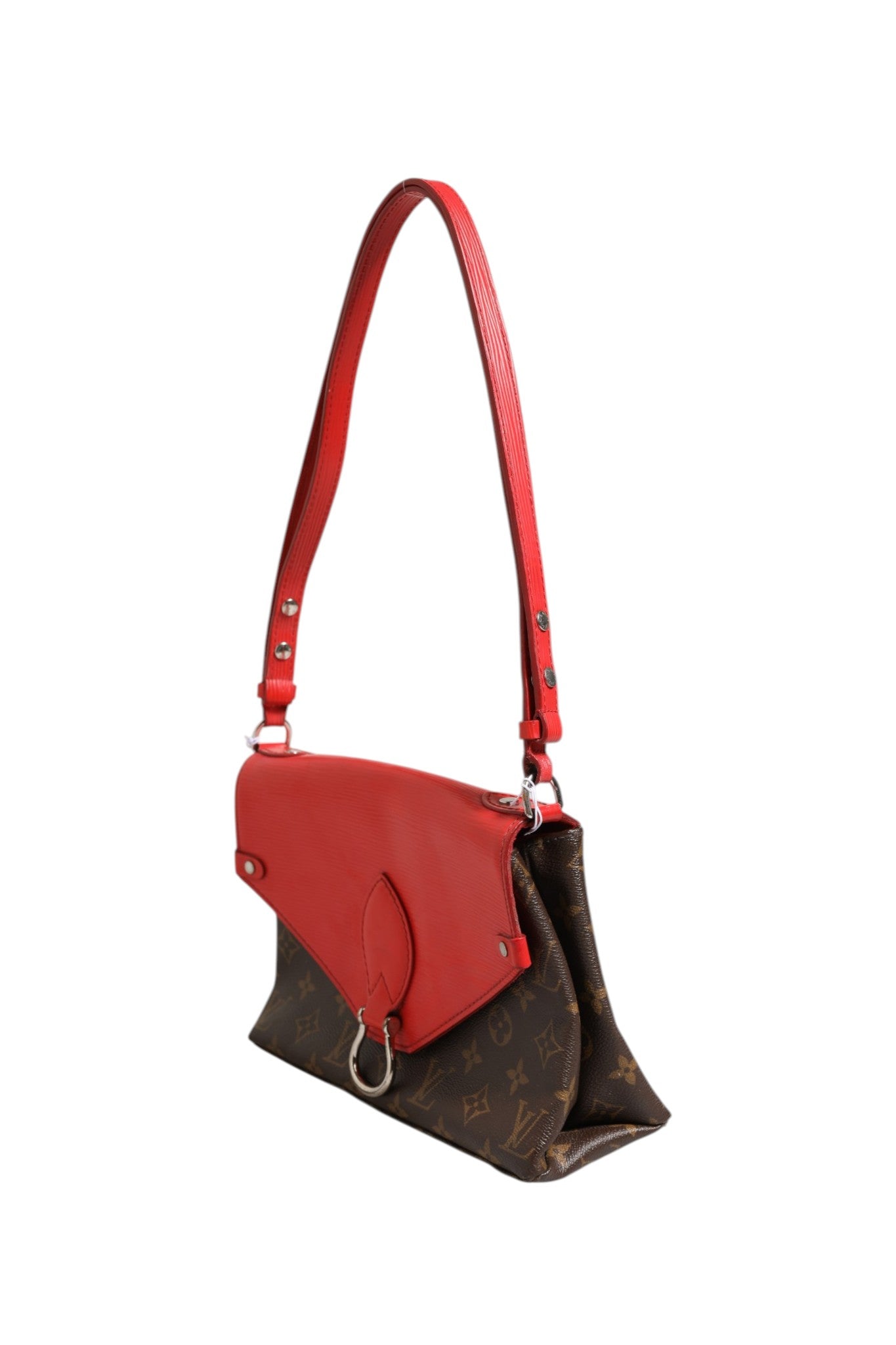 Sac à épaule Louis Vuitton Saint Michel Monogram Epi Coquelicot, finition raffinée et design élégant en cuir coloré.