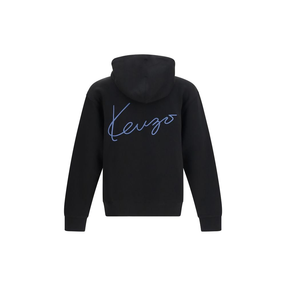 Sweat-shirt en coton noir de la marque Kenzo, coupe décontractée, avec logo Kenzo visible à l'avant.