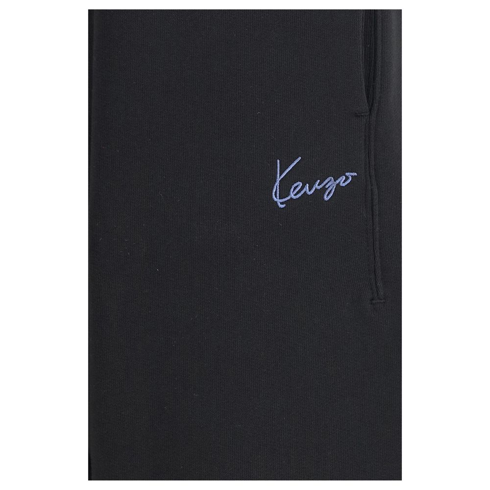 Pantalons de jogging en coton noir de la marque Kenzo, style décontracté pour le sport ou la détente.