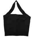 T-shirt cropped noir à col carré et bustier halter de Dolce & Gabbana, style moderne et élégant, visible en image.