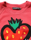 Sweat-shirt Dolce & Gabbana à imprimé fraises multicolores, style décontracté, en coton avec motif coloré.