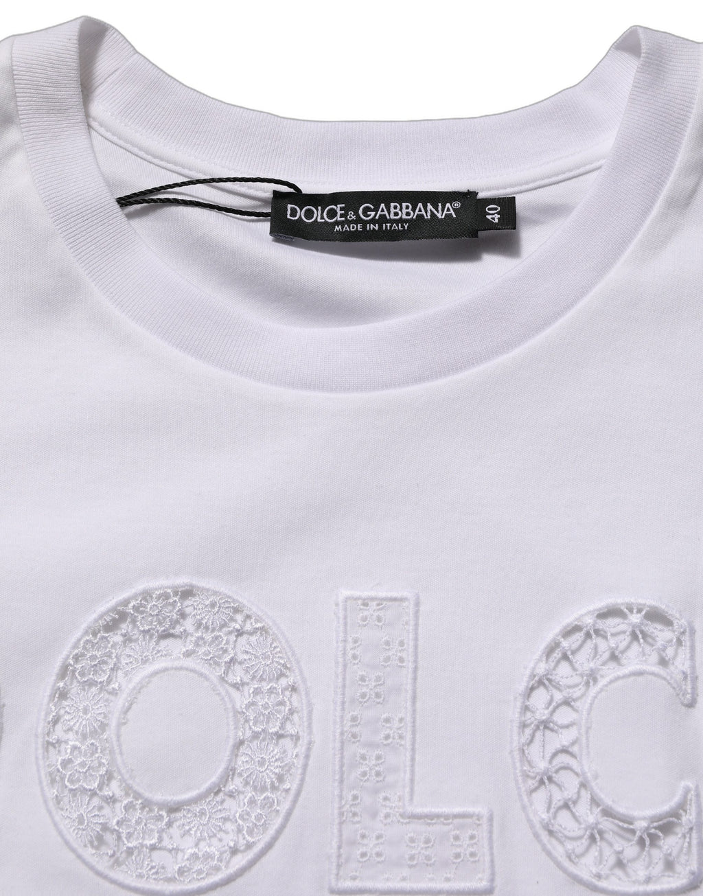T-shirt sans manches blanc Dolce & Gabbana avec logo rond sur le devant, col rond, style décontracté et élégant.