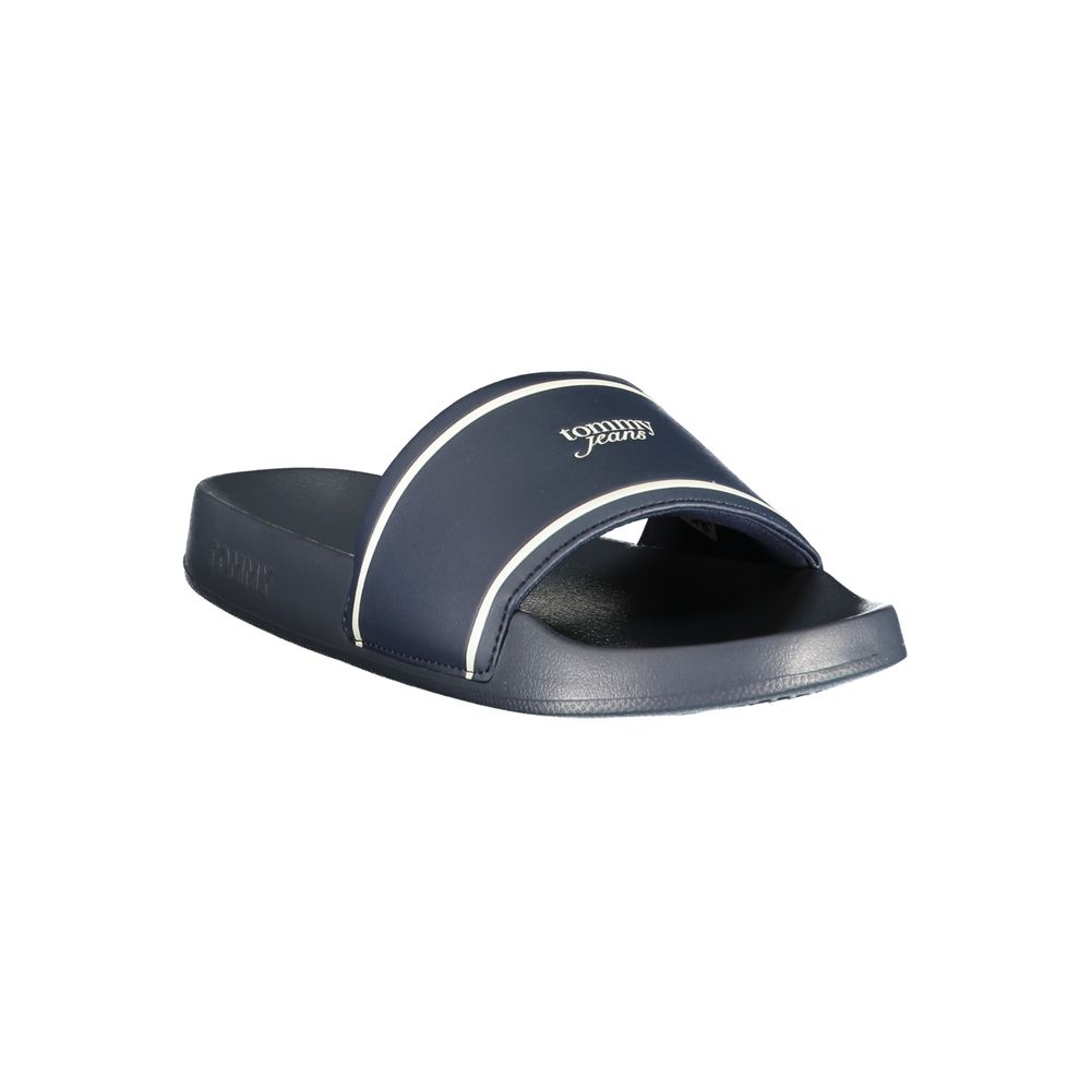 Sandales pour femmes Tommy Hilfiger en polyuréthane bleu, confortables et élégantes, avec semelle antidérapante.