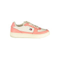 Sneakers blanches en polyuréthane pour femmes de la marque Tommy Hilfiger, avec design moderne et détails élégants.