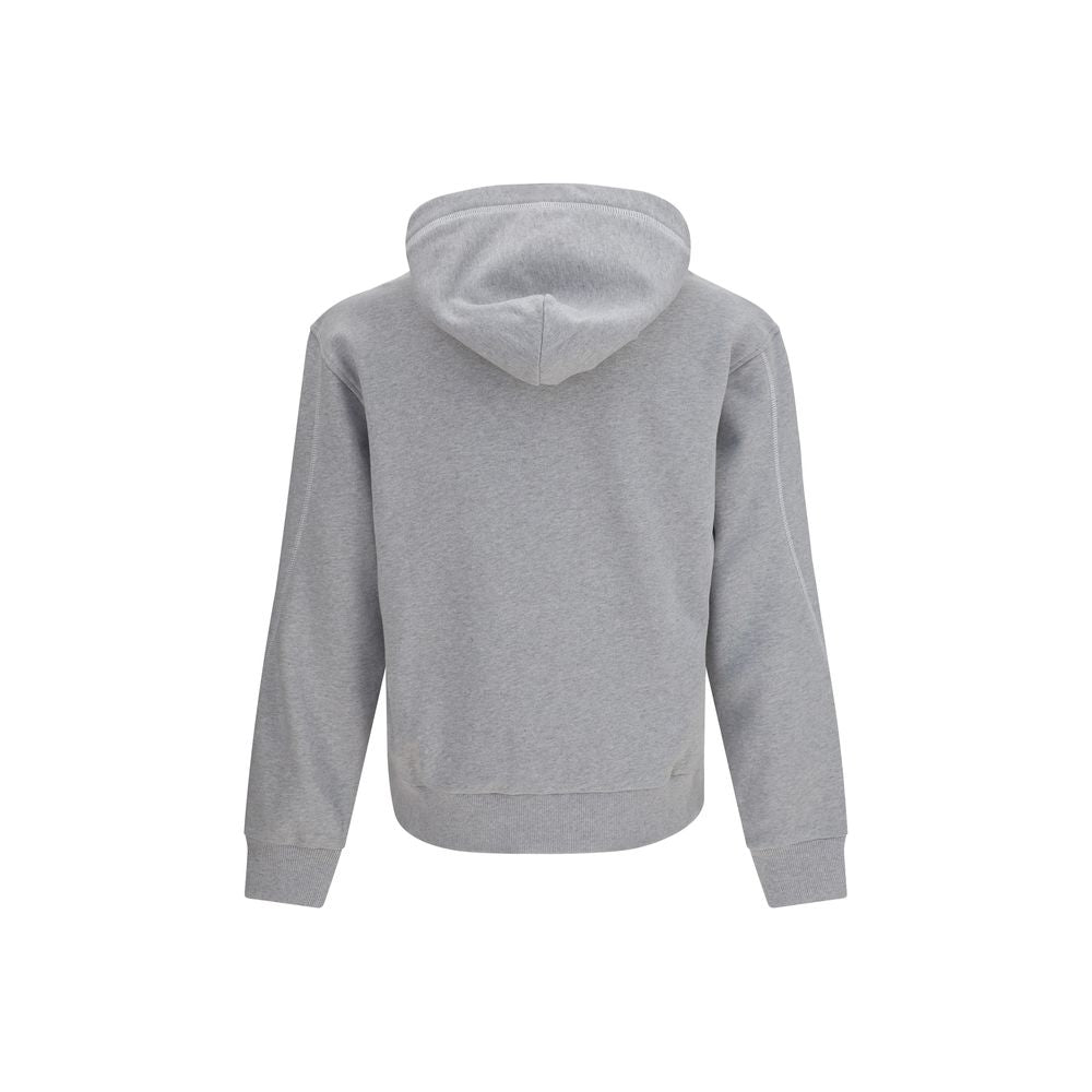 Sweatshirt en coton gris de la marque Givenchy, coupe décontractée et logo discret sur la poitrine, vue de face.