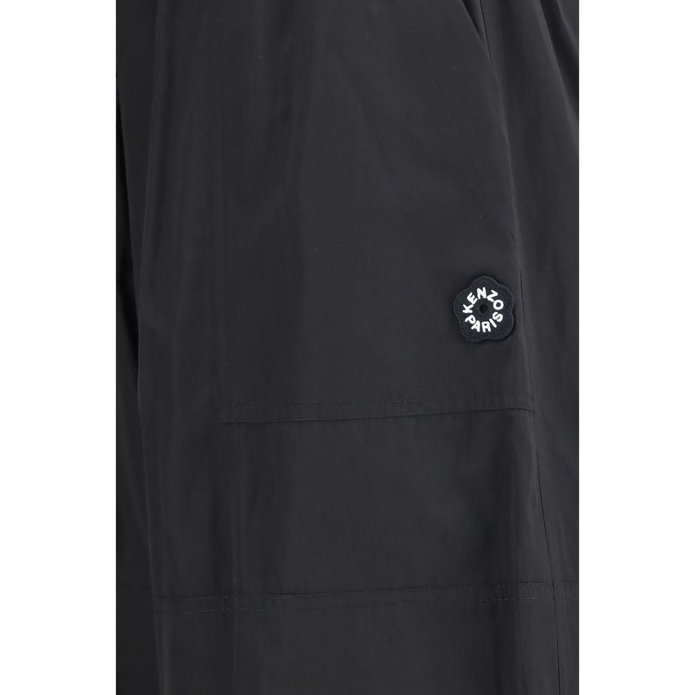 Pantalon décontracté en polyester noir de la marque Kenzo, coupe confortable et style moderne.