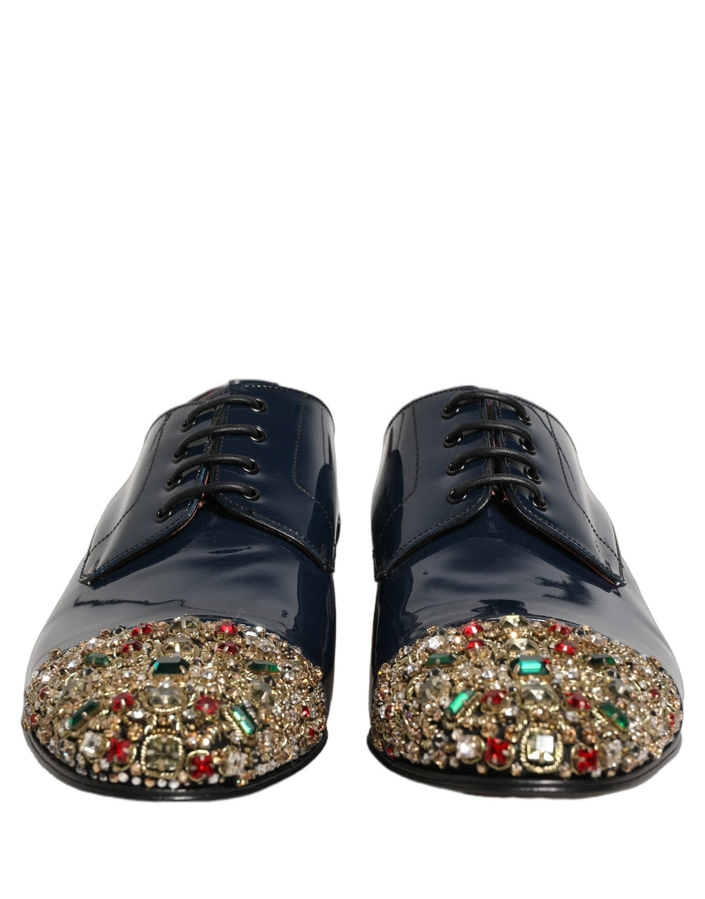 Chaussures homme Derby Dolce & Gabbana bleues ornées de embellissements pour occasion formelle.