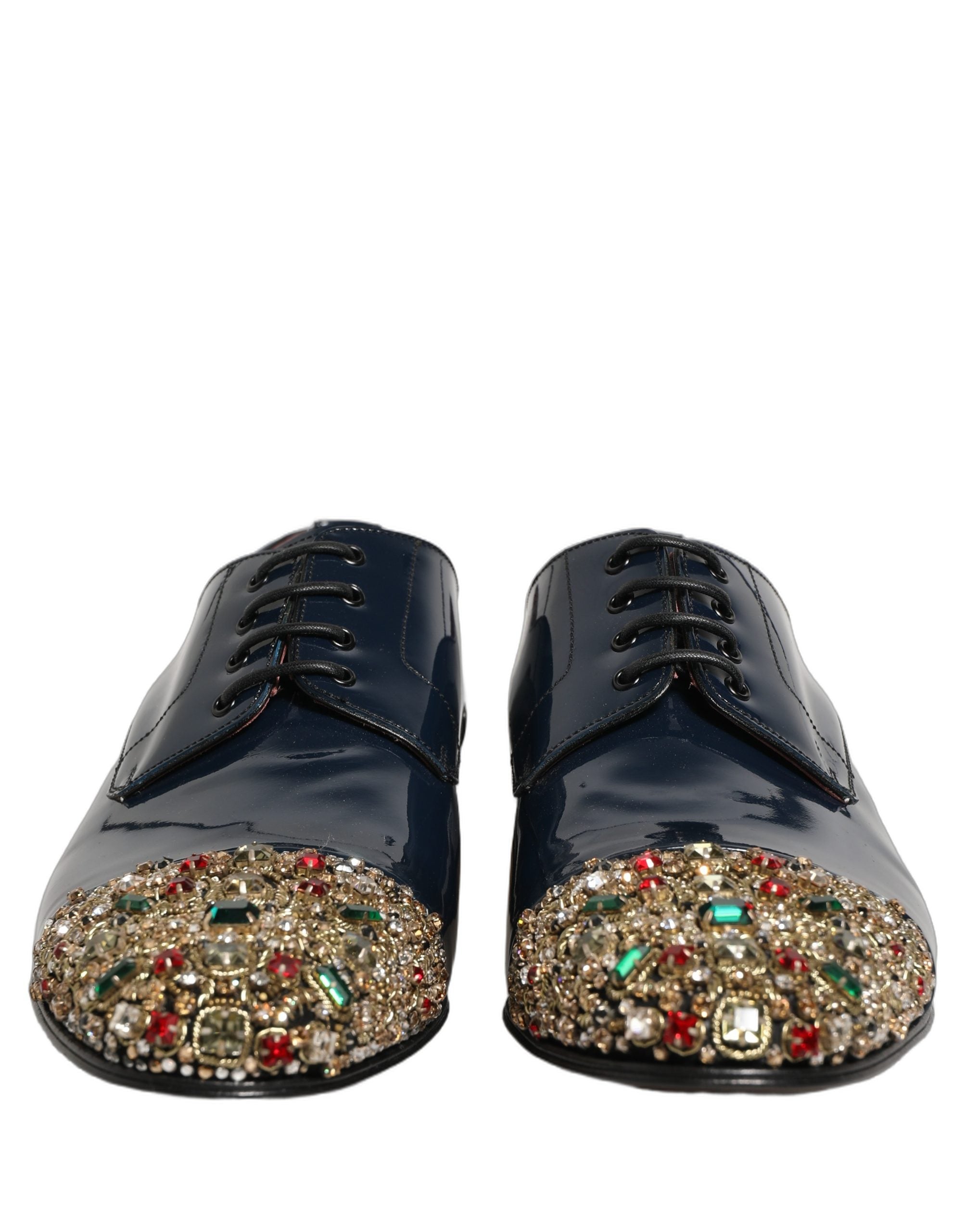 Chaussures homme Derby Dolce & Gabbana bleues ornées de embellissements pour occasion formelle.