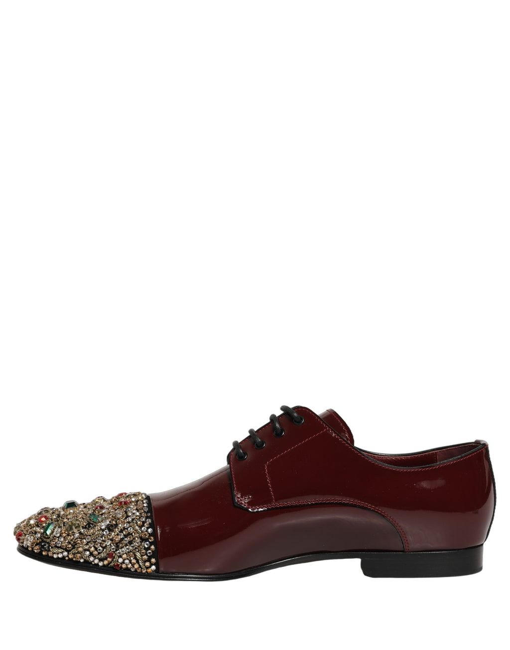 Chaussures formelles Derby Dolce & Gabbana marron avec embellissements, élégantes et sophistiquées pour occasions spéciales.