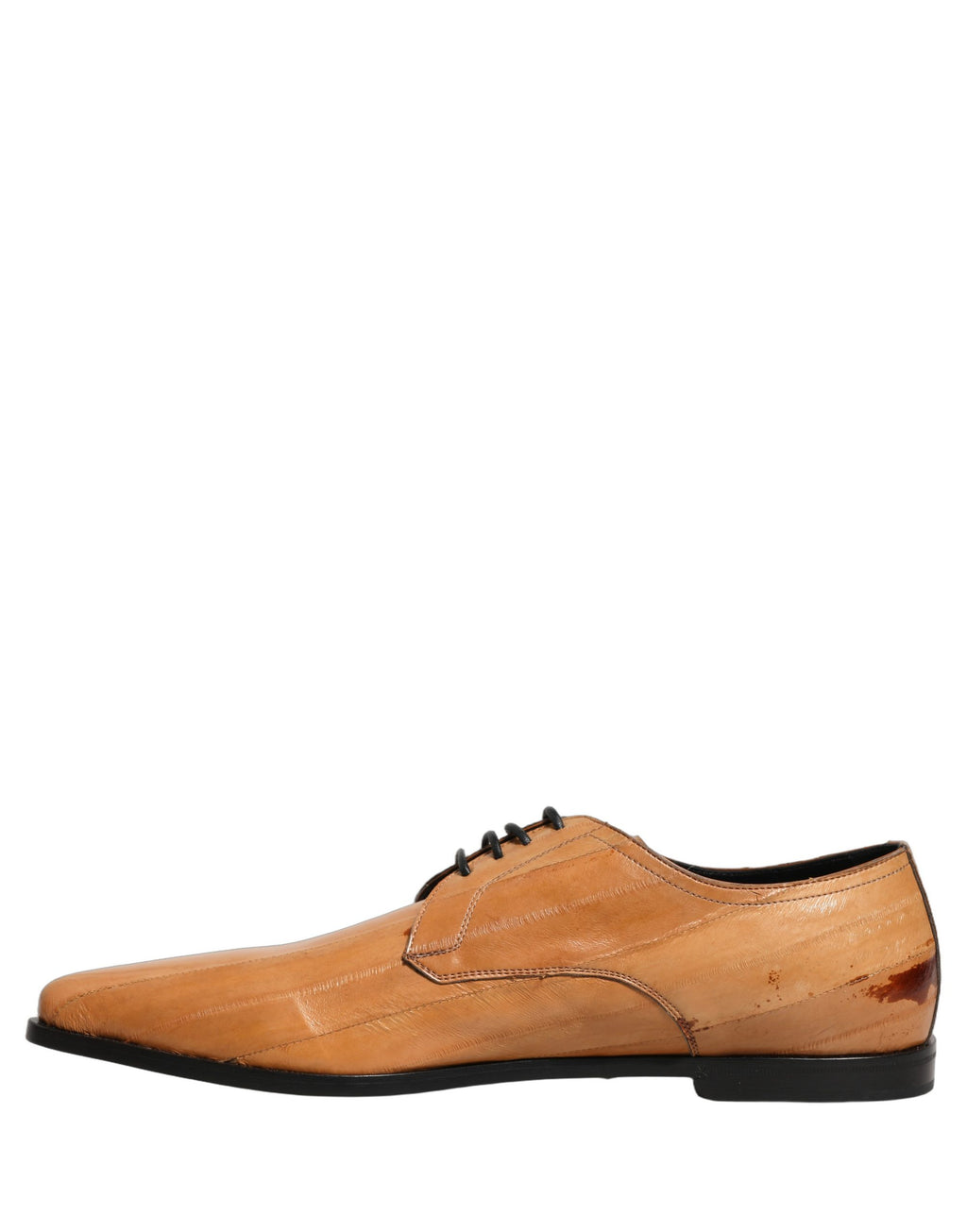 Chaussures Derby en cuir marron Dolce & Gabbana pour homme, avec lacets et finition élégante.