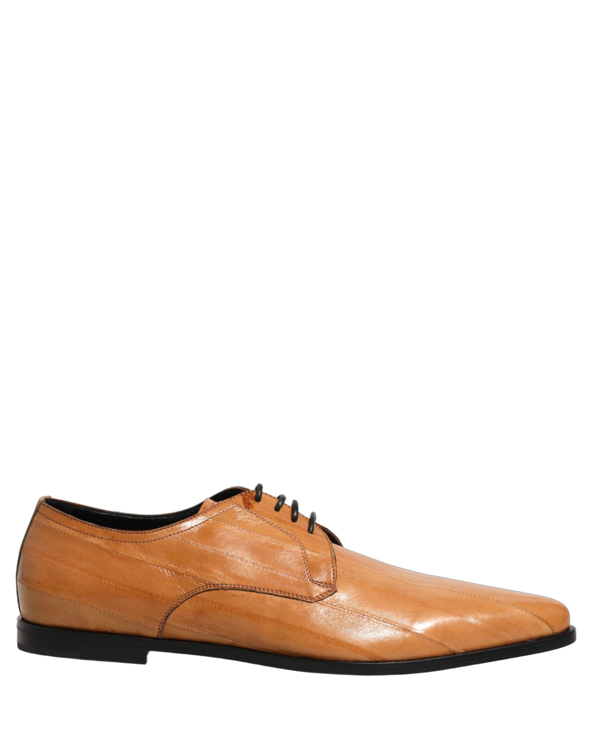 Chaussures Derby en cuir marron Dolce & Gabbana pour homme avec lacets, élégantes et sophistiquées.