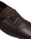 Chaussures mocassins Dolce & Gabbana en cuir de daim marron pour homme, style conducteur avec semelle en caoutchouc et design élégant.