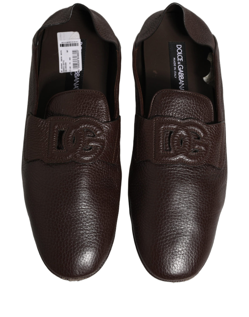 Chaussures mocassins drivers en cuir de daim marron de Dolce & Gabbana, style élégant et confortable pour hommes.
