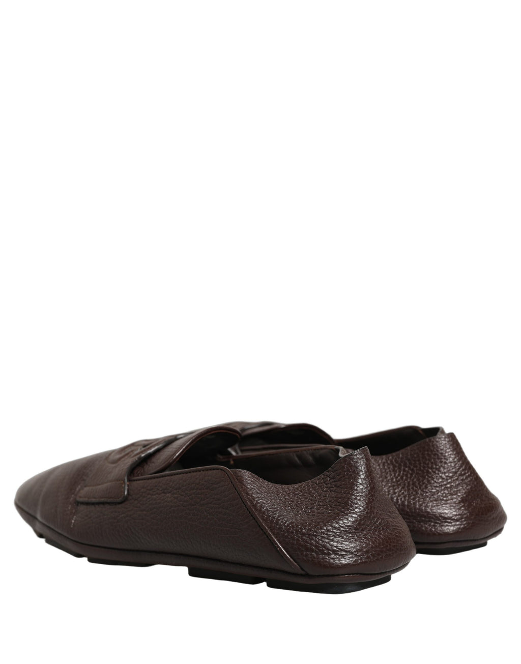 Chaussures Driver Loafers en cuir de cerf marron de Dolce & Gabbana, chaussures élégantes et confortables pour homme.