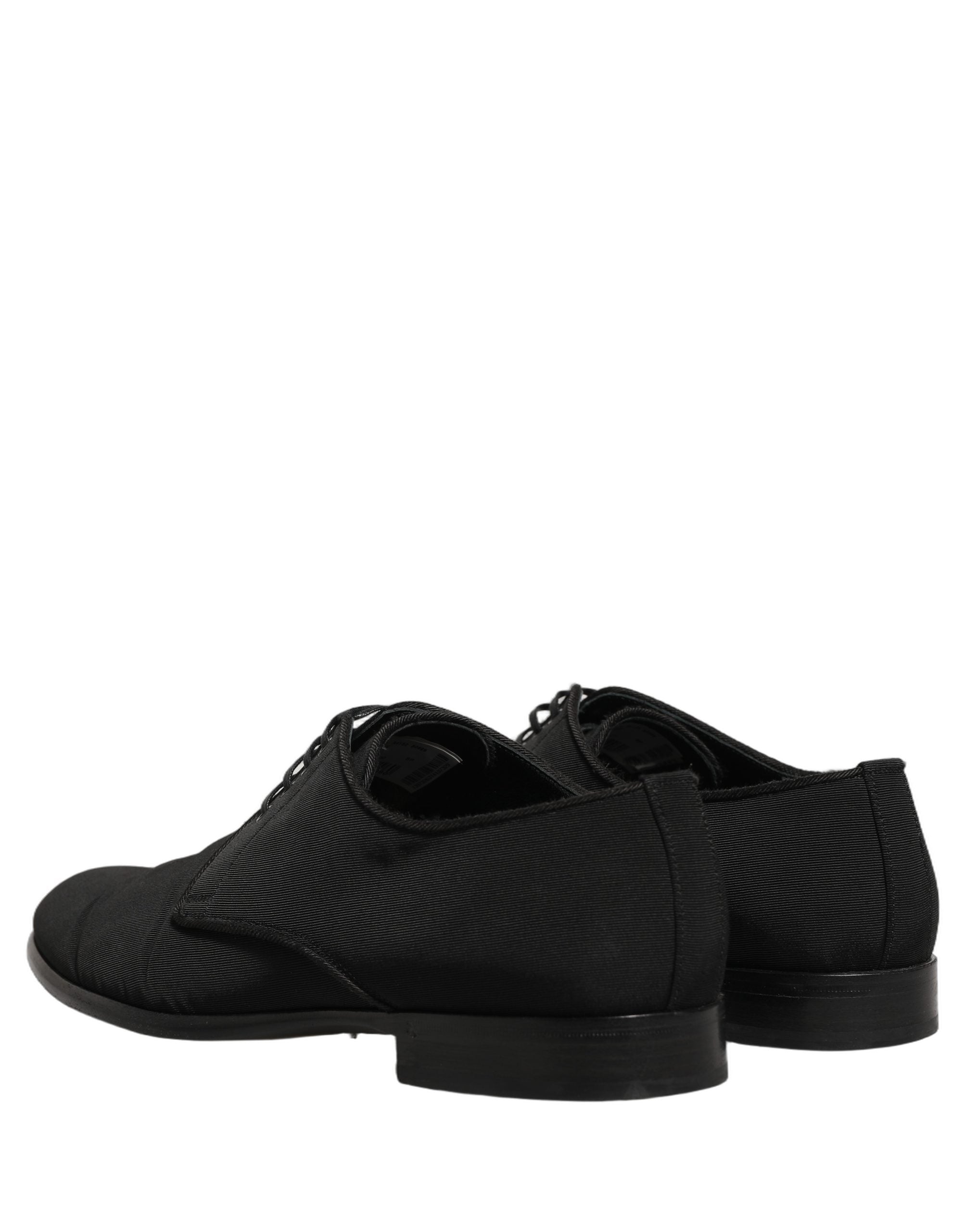 Chaussures derby en daim noir Dolce & Gabbana, style formel avec lacets, pour homme ou femme élégante et sophistiquée.