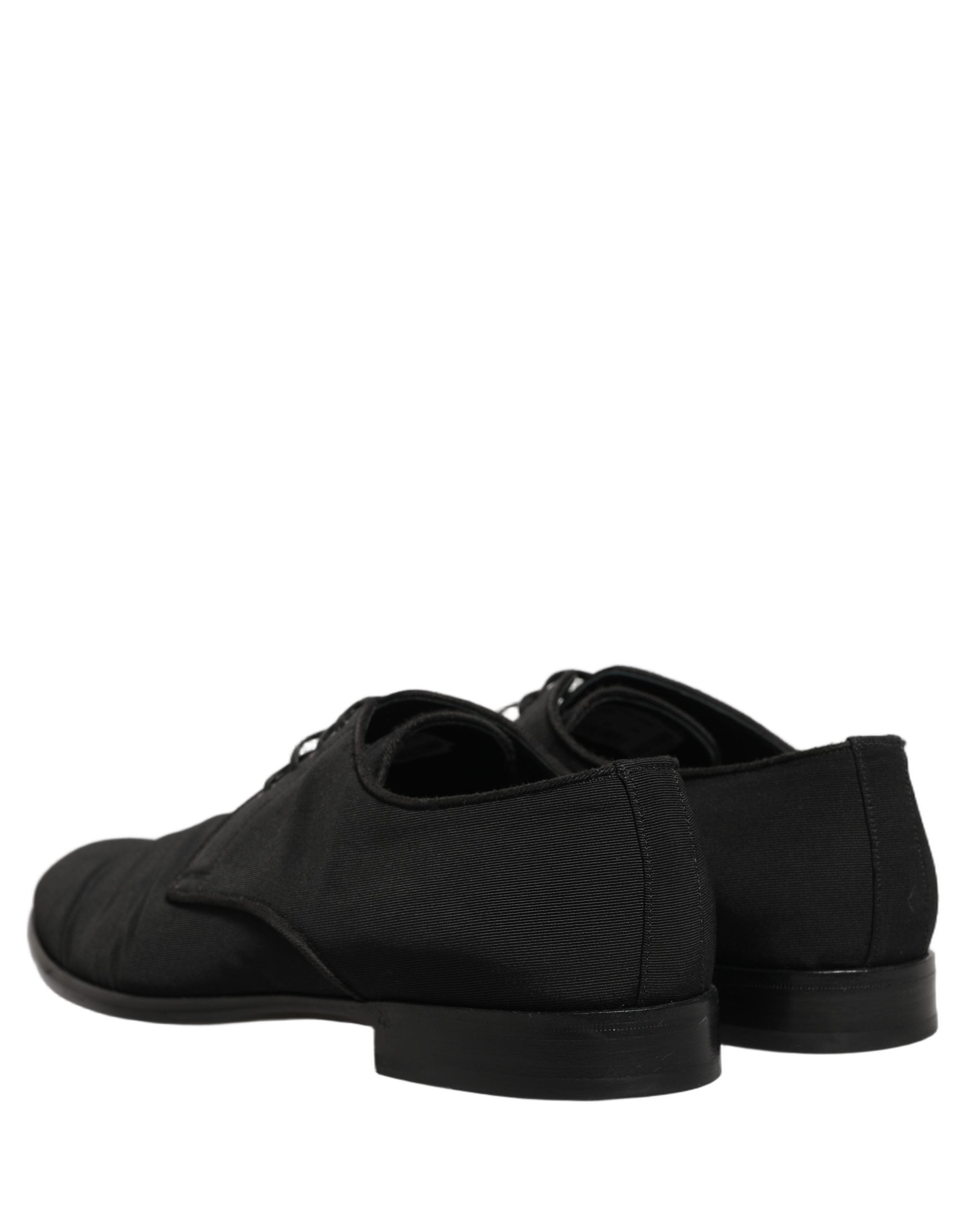 Chaussures derby noires en daim Dolce & Gabbana avec lacets, chaussures habillées formelles pour homme.