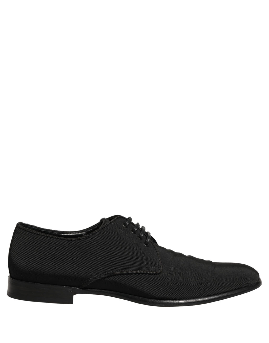 Chaussures Derby en daim noir Dolce & Gabbana, lacets, style formel, chaussures habillées élégantes pour homme.
