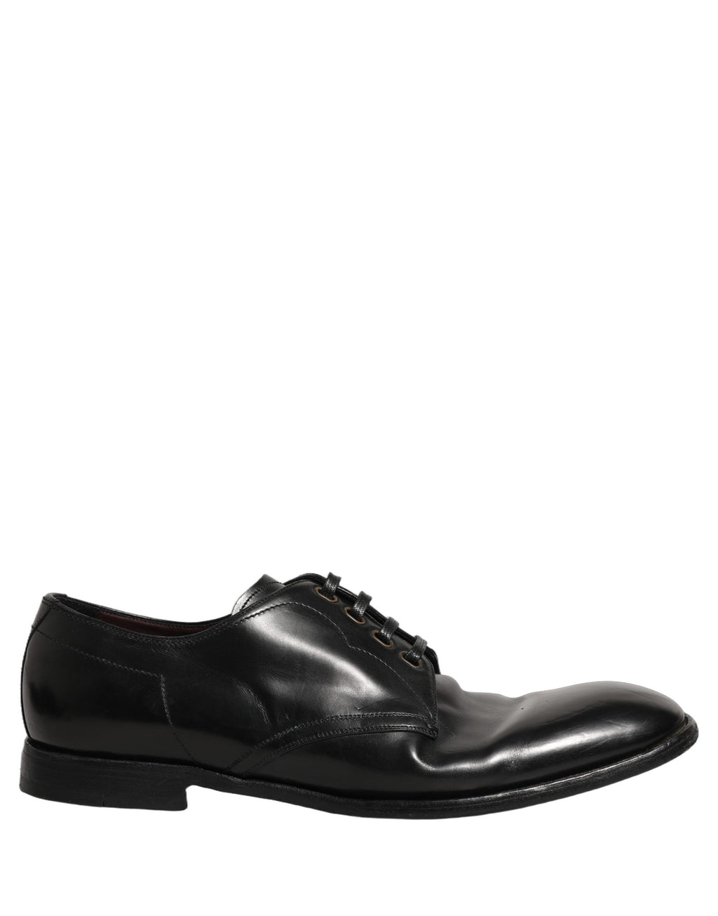 Chaussures Derby formelles en cuir noir Dolce & Gabbana avec lacets, élégantes et sophistiquées, pour homme.