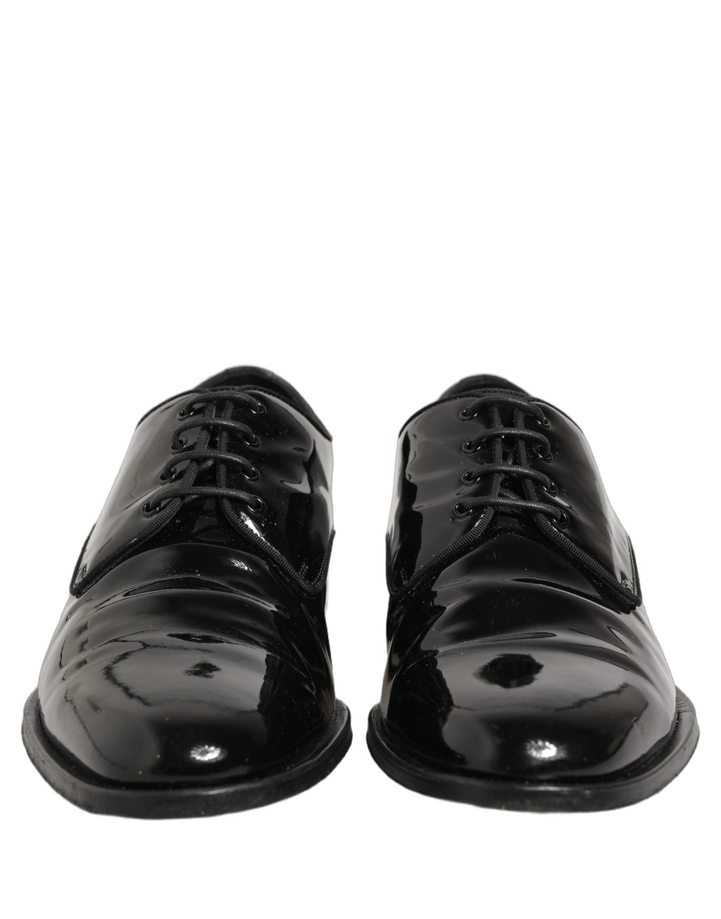 Chaussures formelles Derby en cuir noir Dolce & Gabbana avec lacets, élégantes et sophistiquées, pour homme.