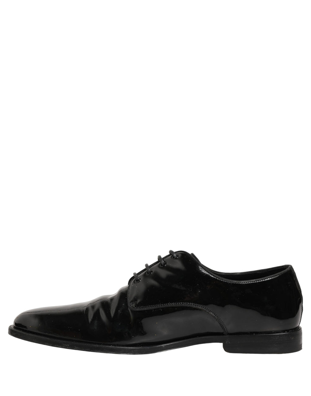 Chaussures de ville Dolce & Gabbana en cuir noir, derbies lacées, pour homme, style formel et élégant.