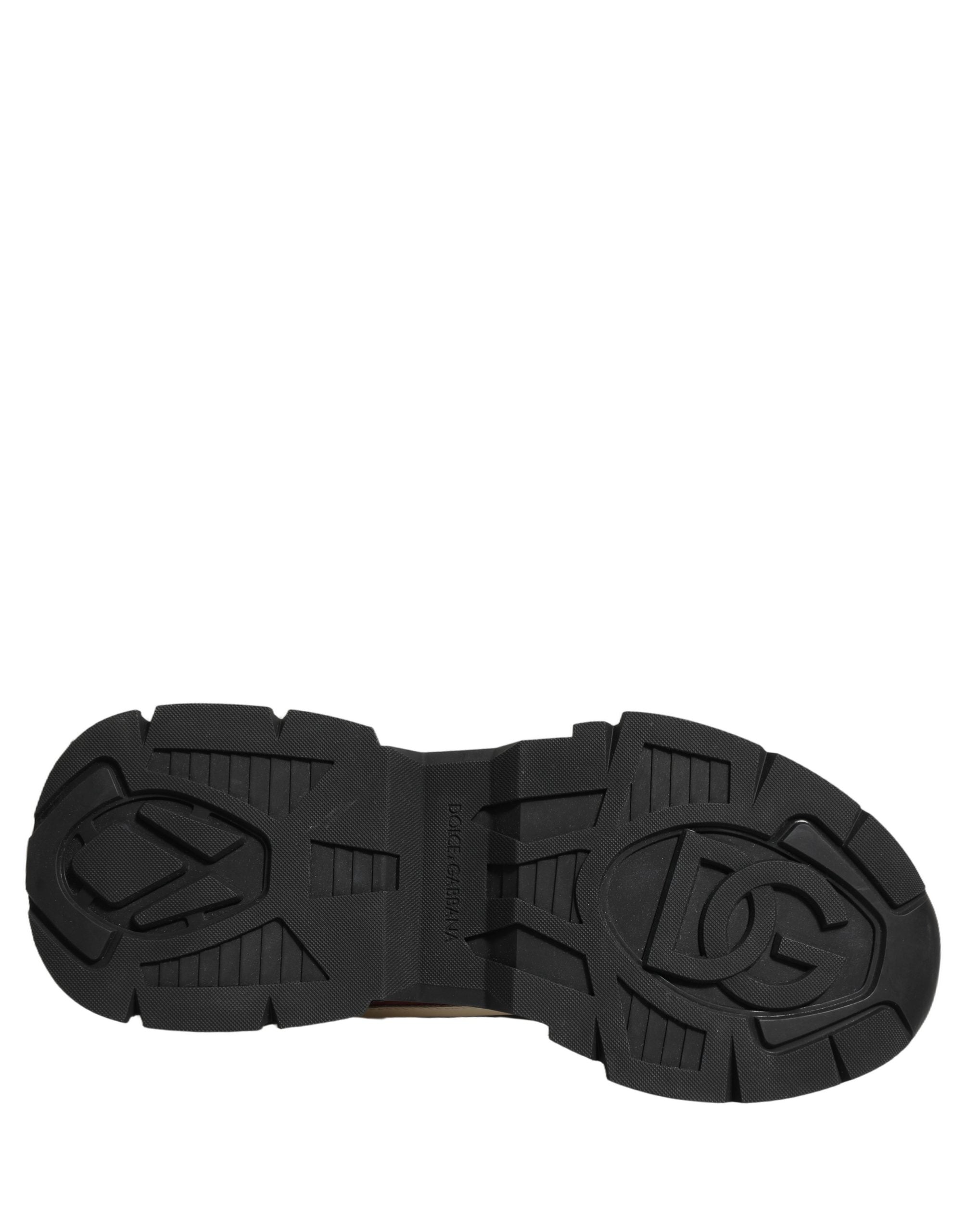 Chaussures sneakers Dolce & Gabbana Airmaster à panneaux multicolores, style sportif et tendance, vue de face.