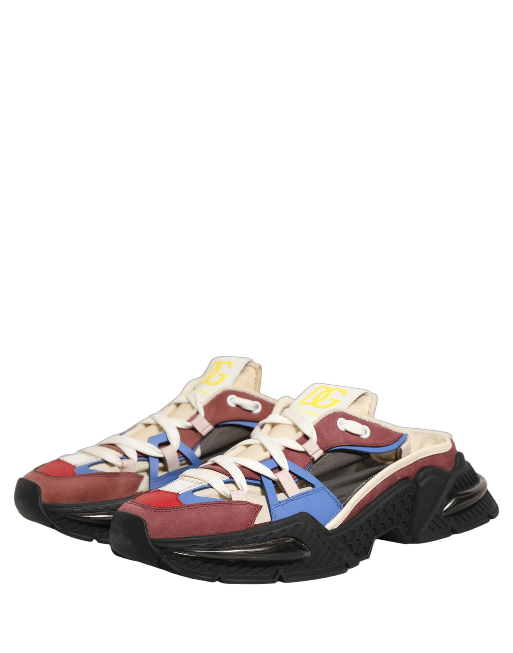 Chaussures sneakers Dolce & Gabbana Airmaster multicolores avec panneaux colorés et design moderne, vue de face.