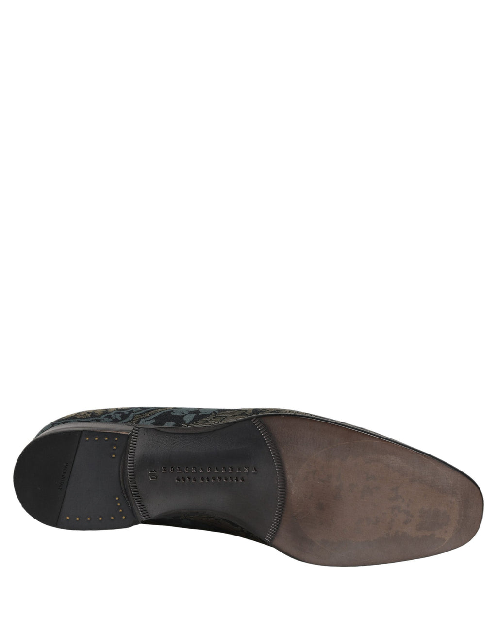 Chaussures Dolce & Gabbana en toile brodée noire à fleurs, loafers slip-on élégants et confortables pour femme.