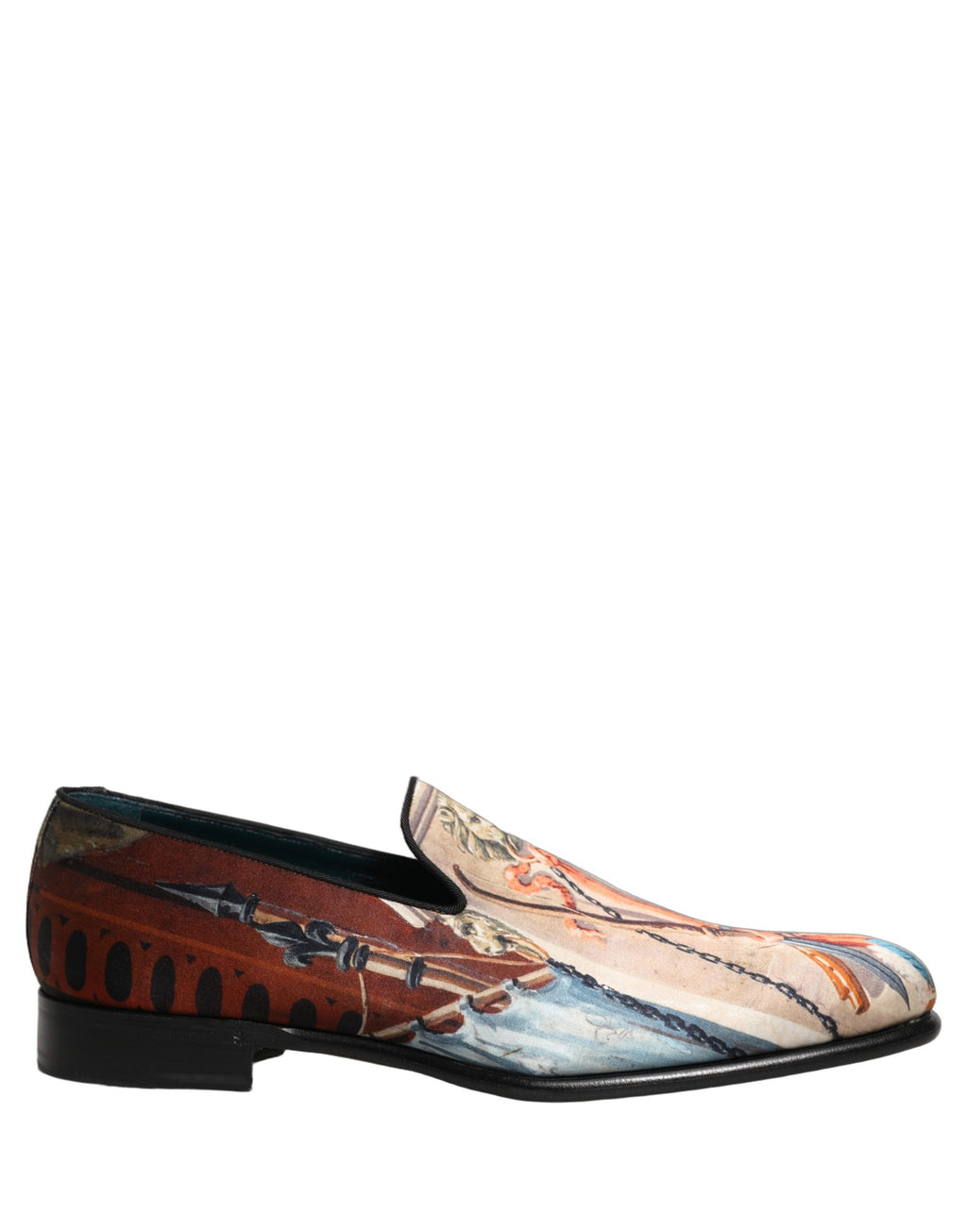 Chaussures mocassins Dolce & Gabbana Lion multicolore avec motif imprimé, confortables et stylées, pour un look élégant.