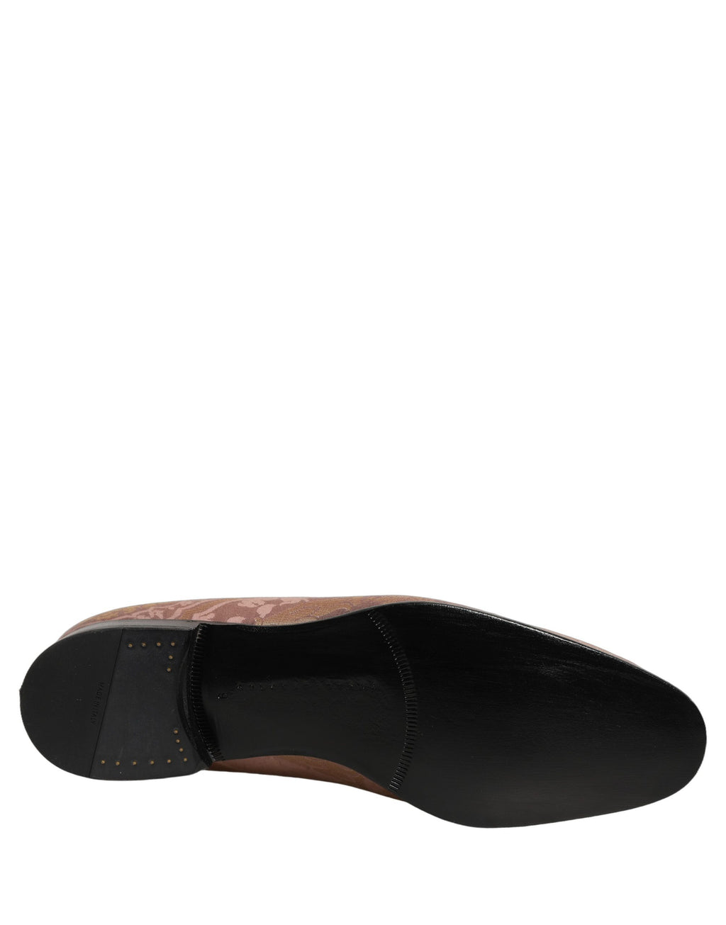 Chaussures D&G Homme, mocassins slip-on rose en brocart Dolce & Gabbana, élégants et sophistiqués.