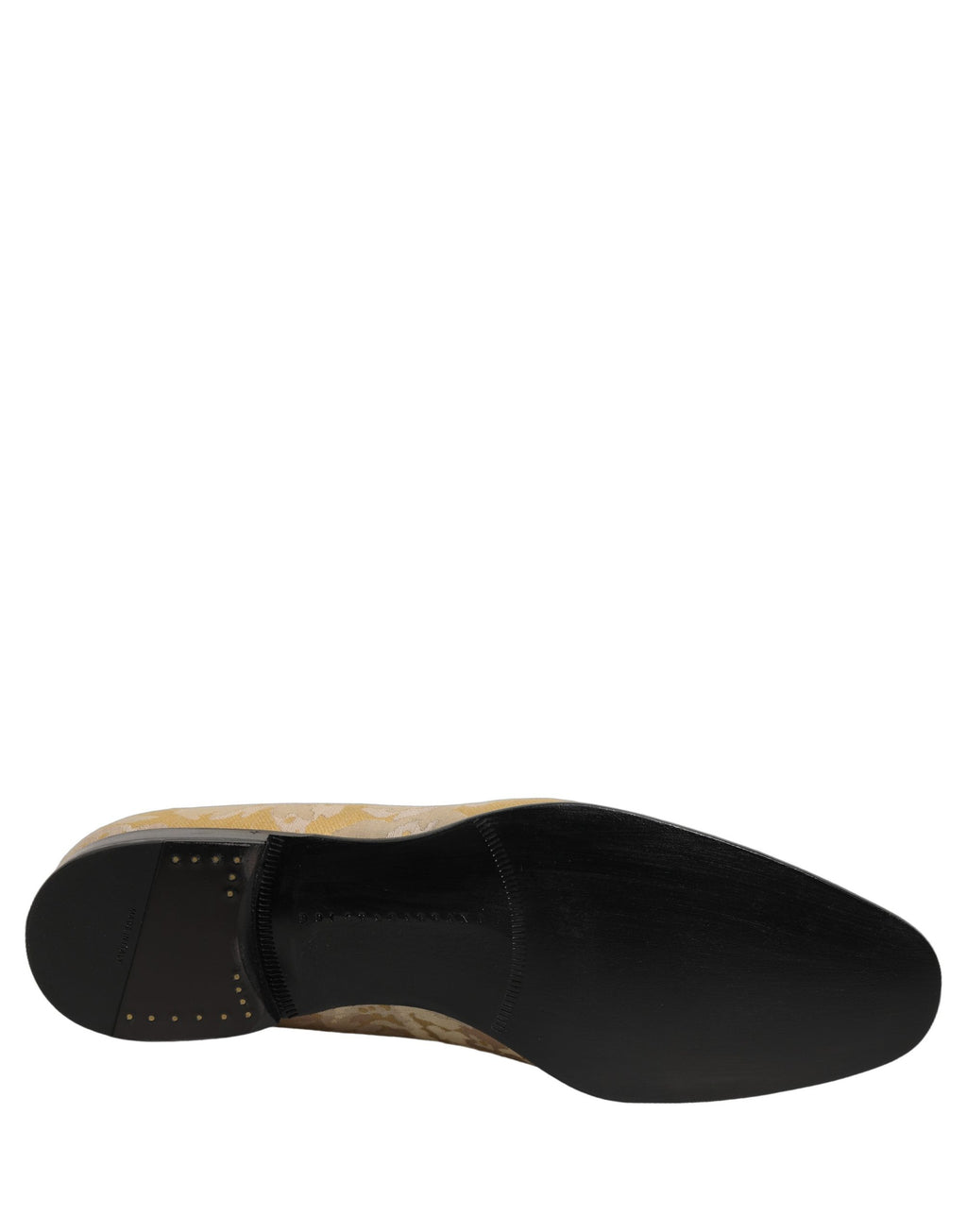 Mocassins pour homme Dolce & Gabbana en jacquard à motif floral doré, élégants et sophistiqués.