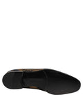 Chaussures mocassins Dolce & Gabbana pour homme en brocart bleu, slip-on élégants et raffinés pour occasion formelle.
