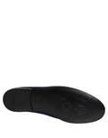 Chaussures Dolce & Gabbana ballerines en satin bleu avec logo, slip-on élégantes pour femme.