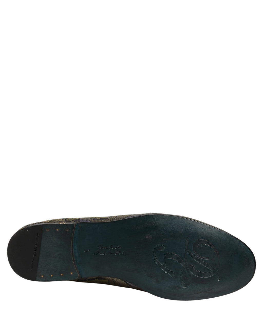 Chaussures mocassins pour homme Dolce & Gabbana en jacquard floral multicolore, élégantes et sophistiquées.
