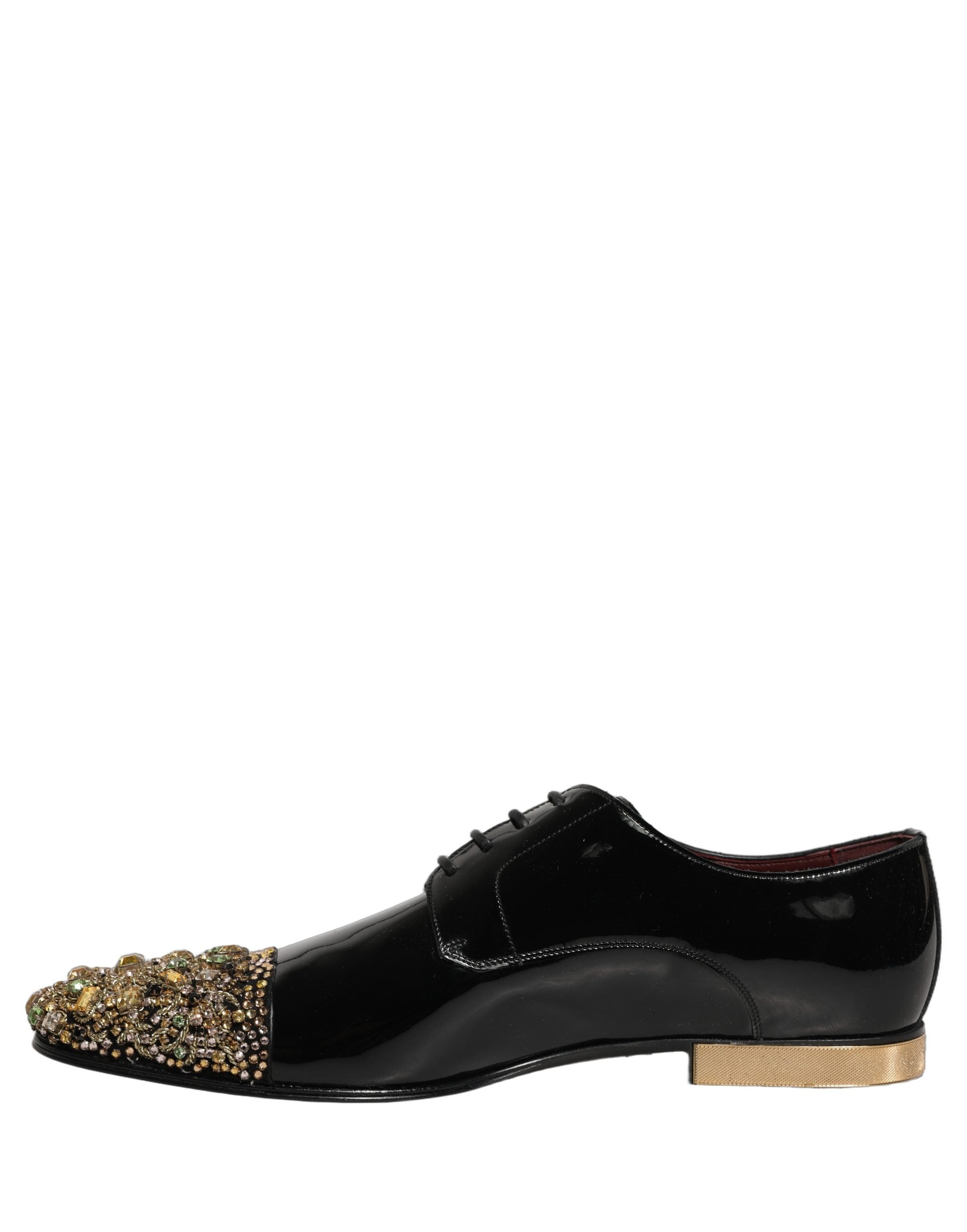 Chaussures hommes Derby noires Dolce & Gabbana avec embellissements pour occasion formelle et élégante.