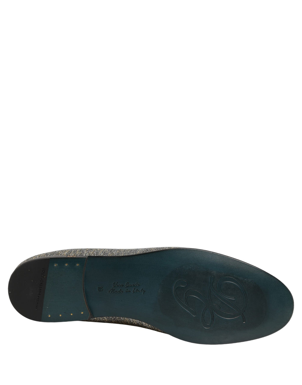 Chaussures mocassins pour homme Dolce & Gabbana gris avec lurex brillant et paillettes, élégantes et confortables.
