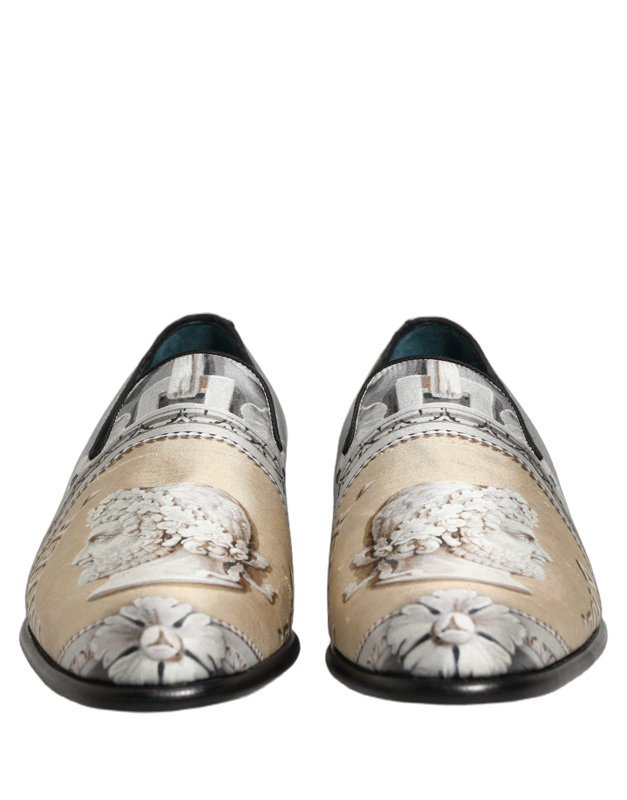 Chaussures mocassins Dolce & Gabbana Roman multicolores avec slip-on, style élégant et détails colorés visibles.