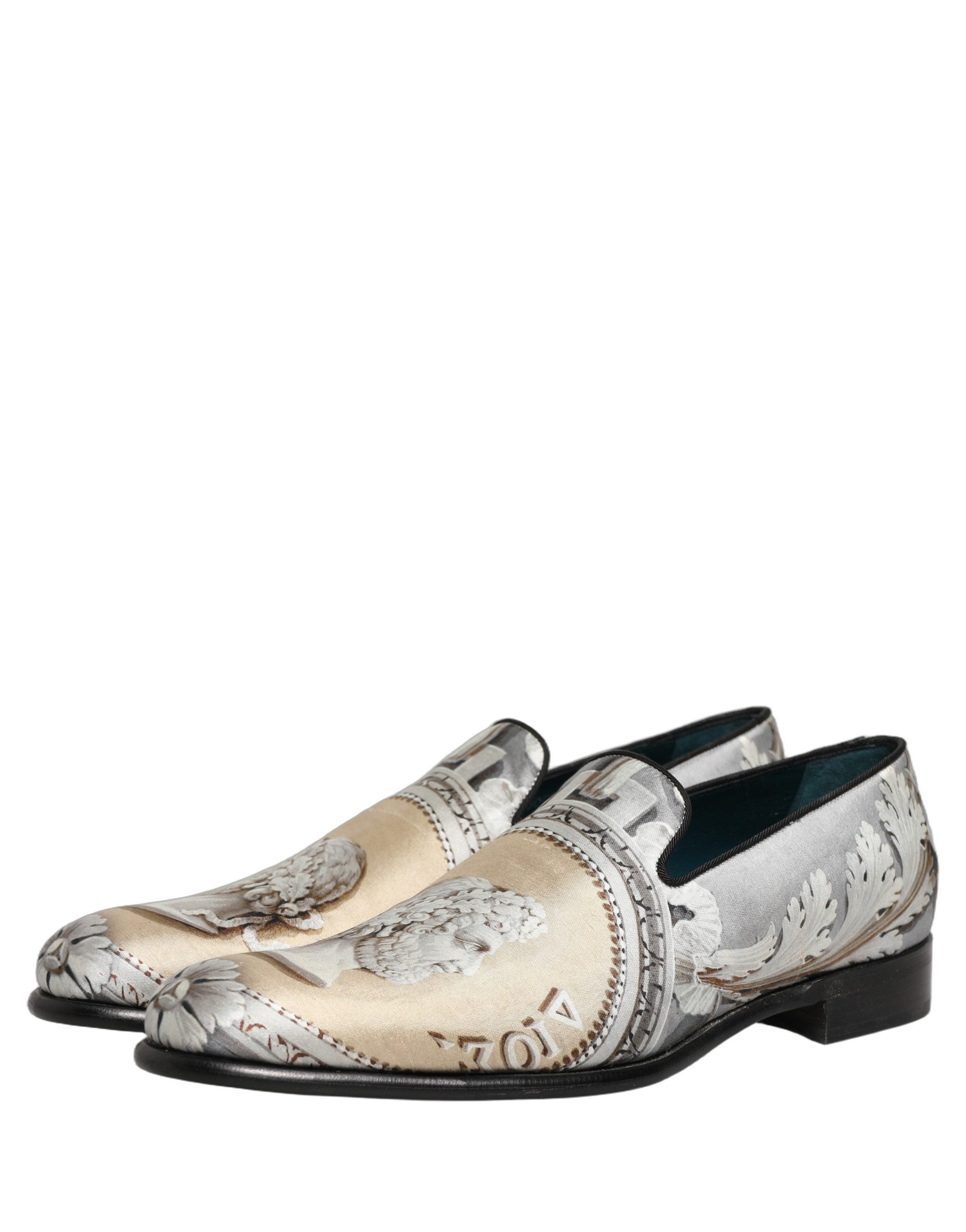 Chaussures Dolce & Gabbana Loafers Roman multicolores à enfiler, style élégant en cuir pour homme.