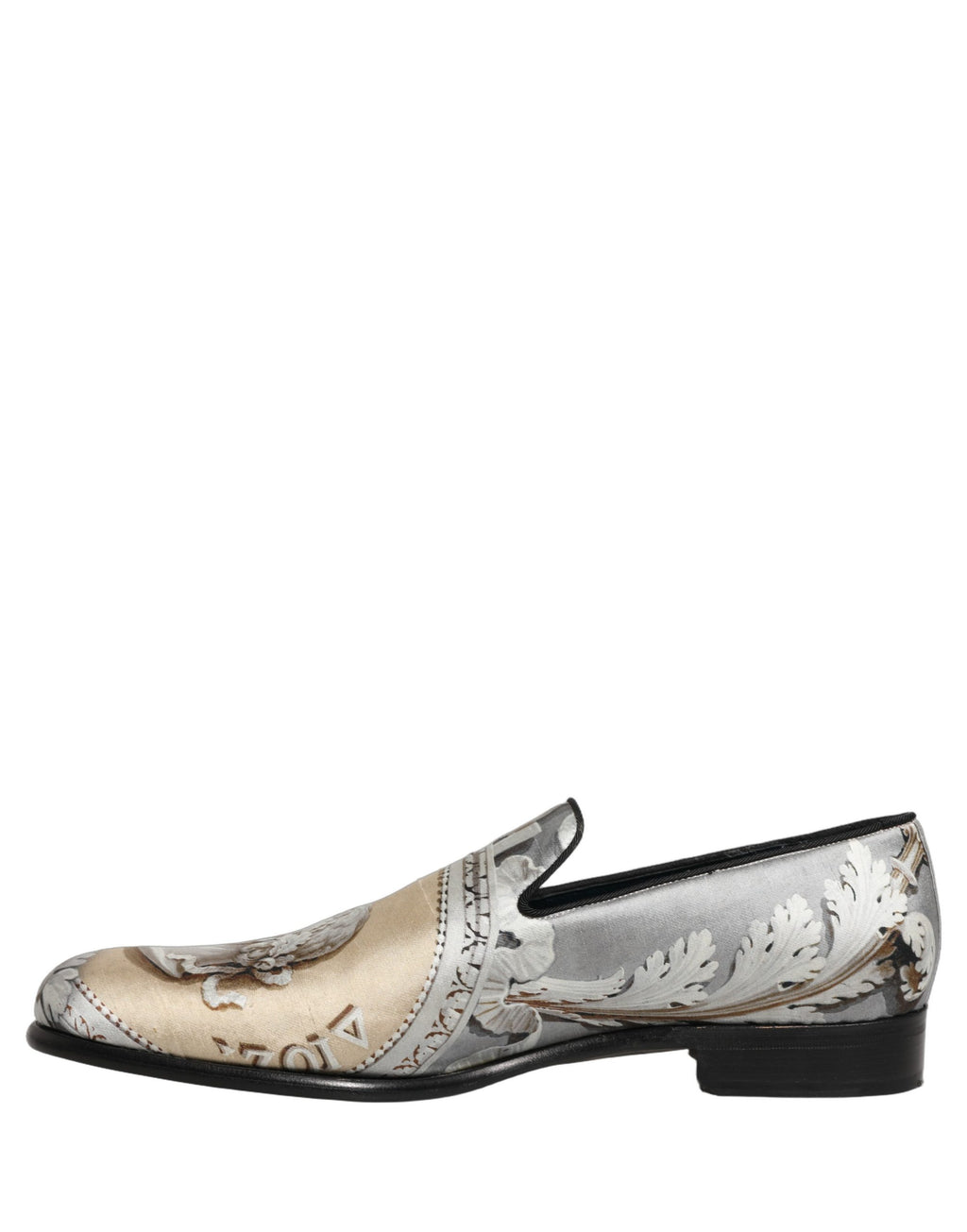 Chaussures Dolce & Gabbana Loafers Roman en cuir multicolore, slip-on élégantes pour femme.