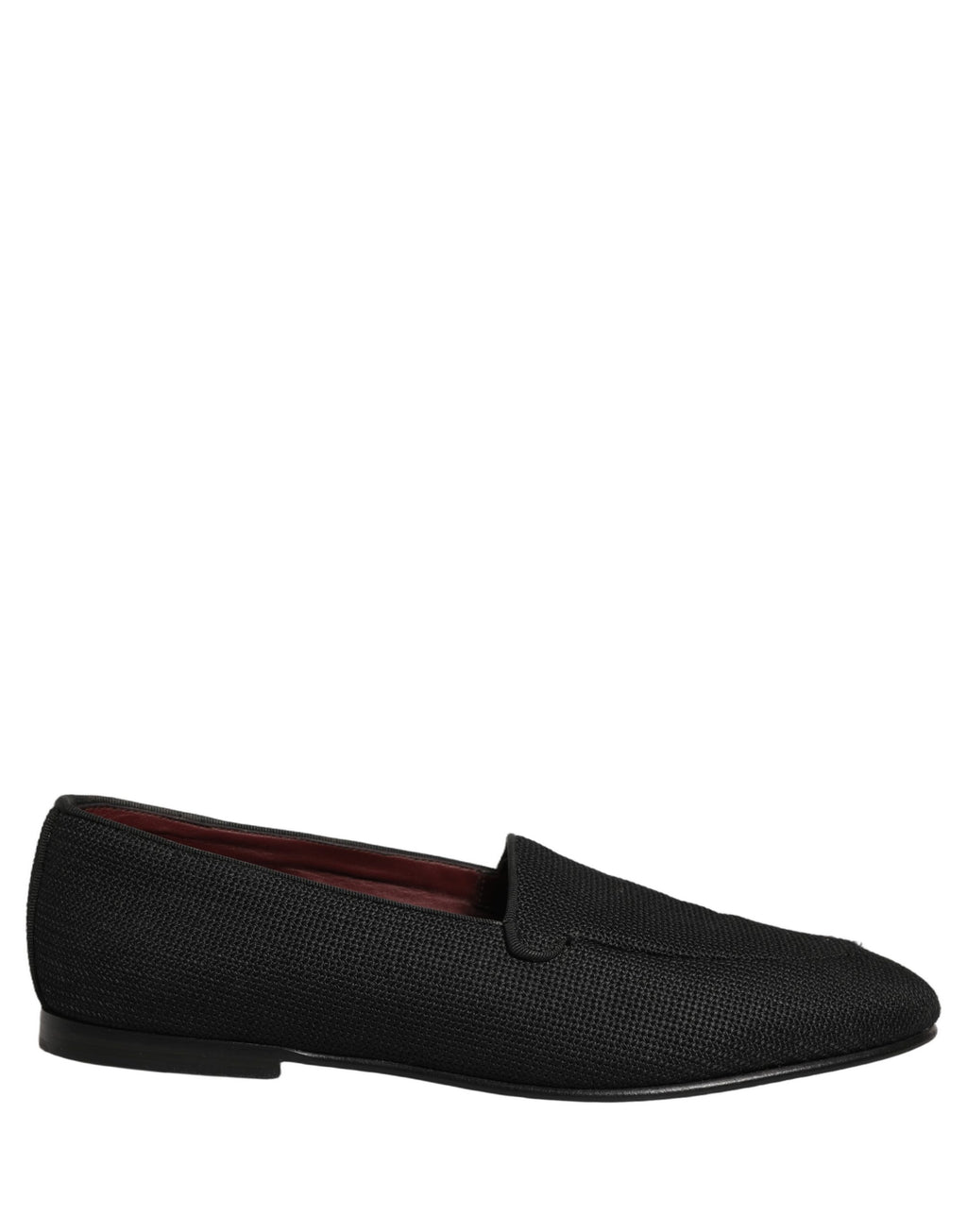 Mocassins hommes Dolce & Gabbana noir en tissage, slip-on, élégants et confortables, pour un style sophistiqué.