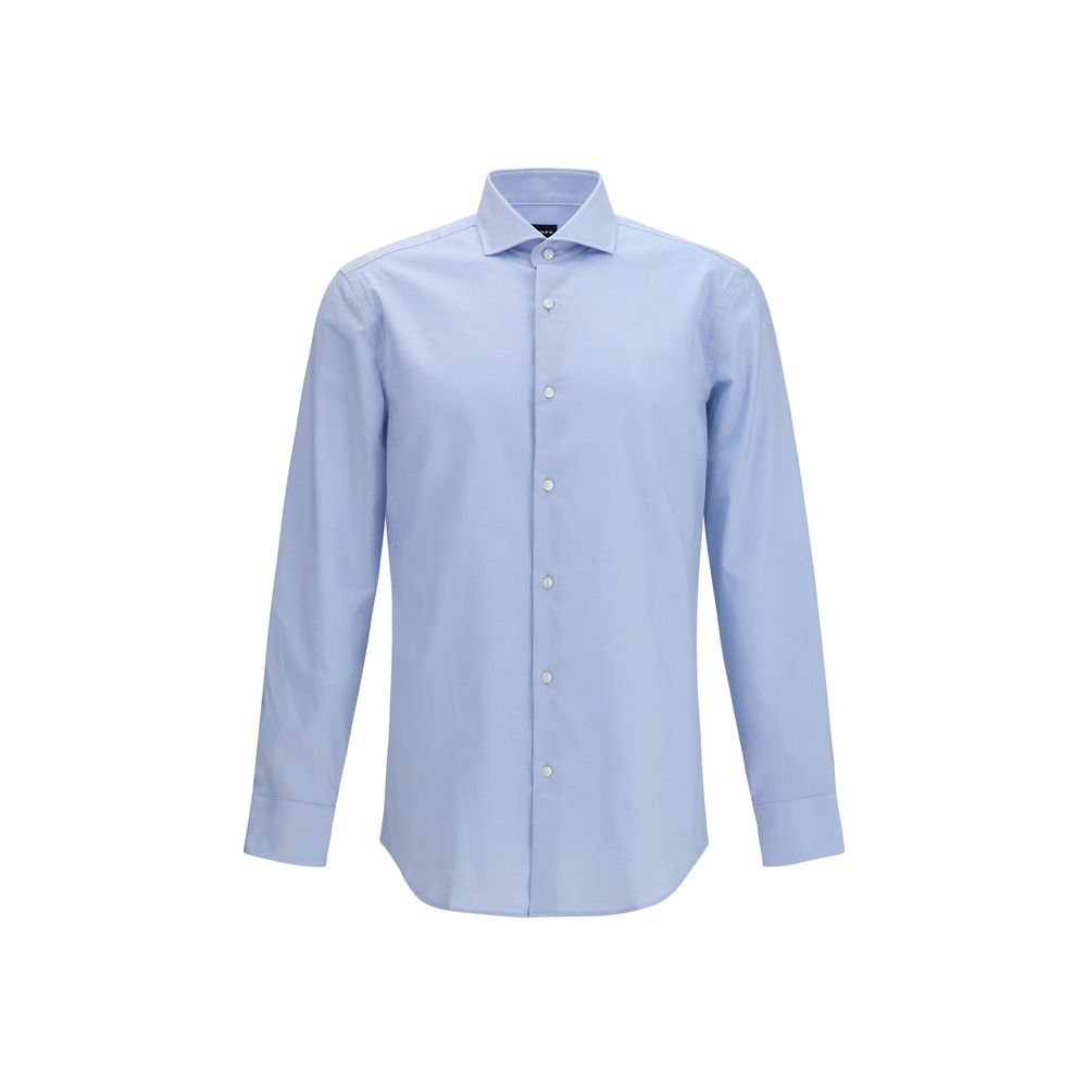 Hugo Boss Black Blue Cotton Dress Shirt