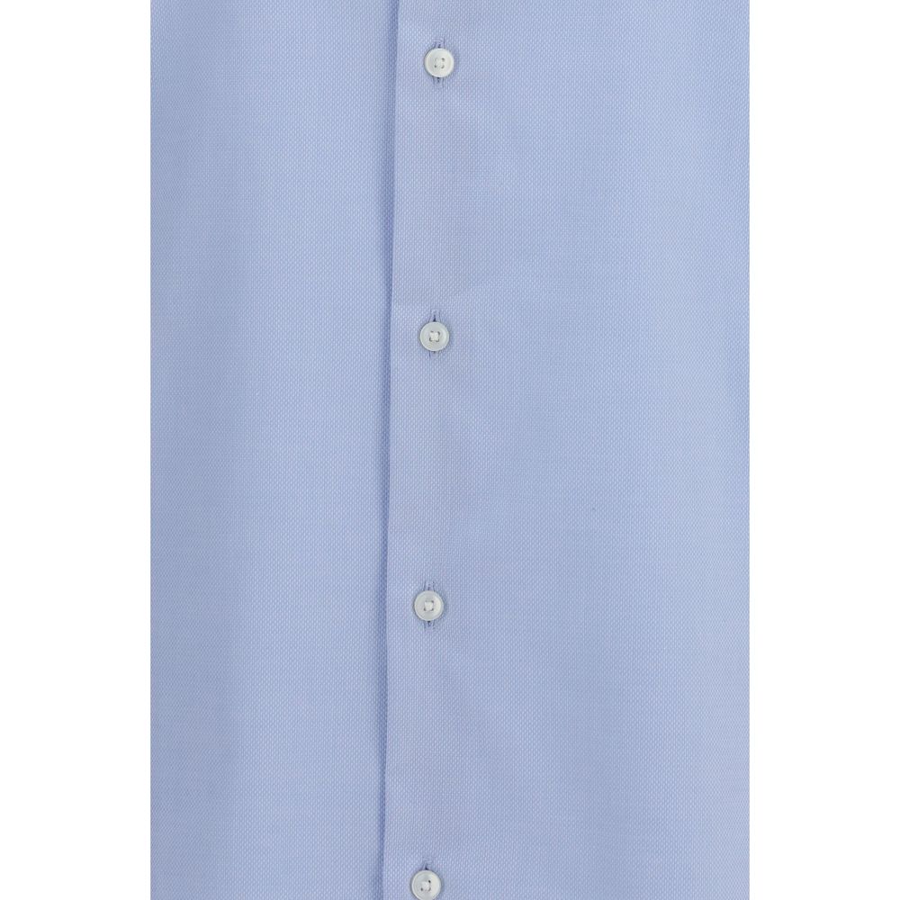 Hugo Boss Black Blue Cotton Dress Shirt