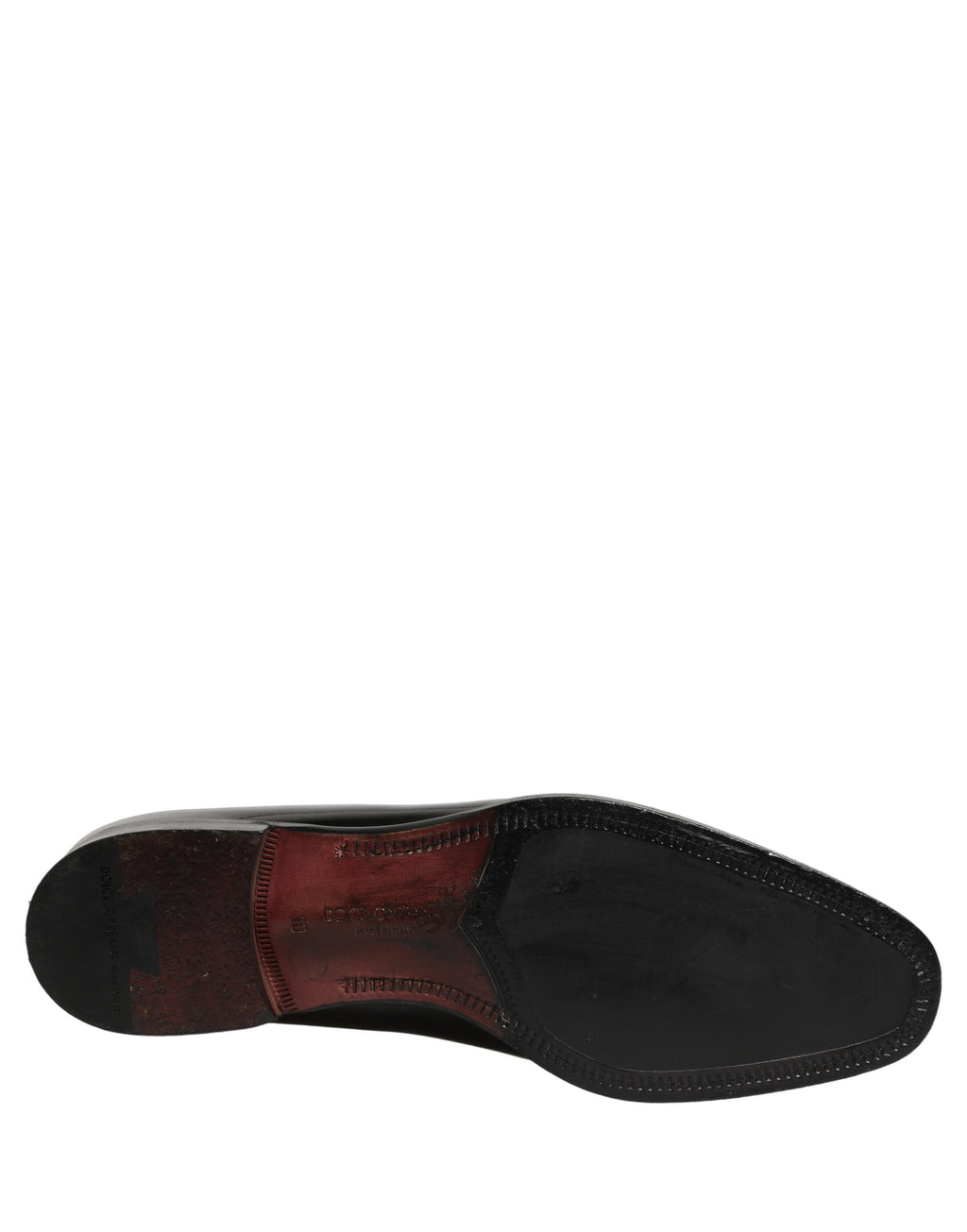 Chaussures mocassins pour homme en cuir verni noir de la marque Dolce & Gabbana, élégantes et sophistiquées.