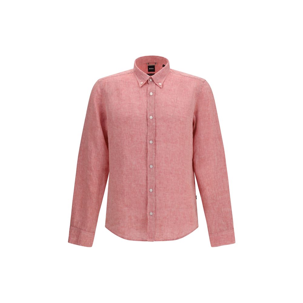 Hugo Boss Black Multicolor Linen Shirt