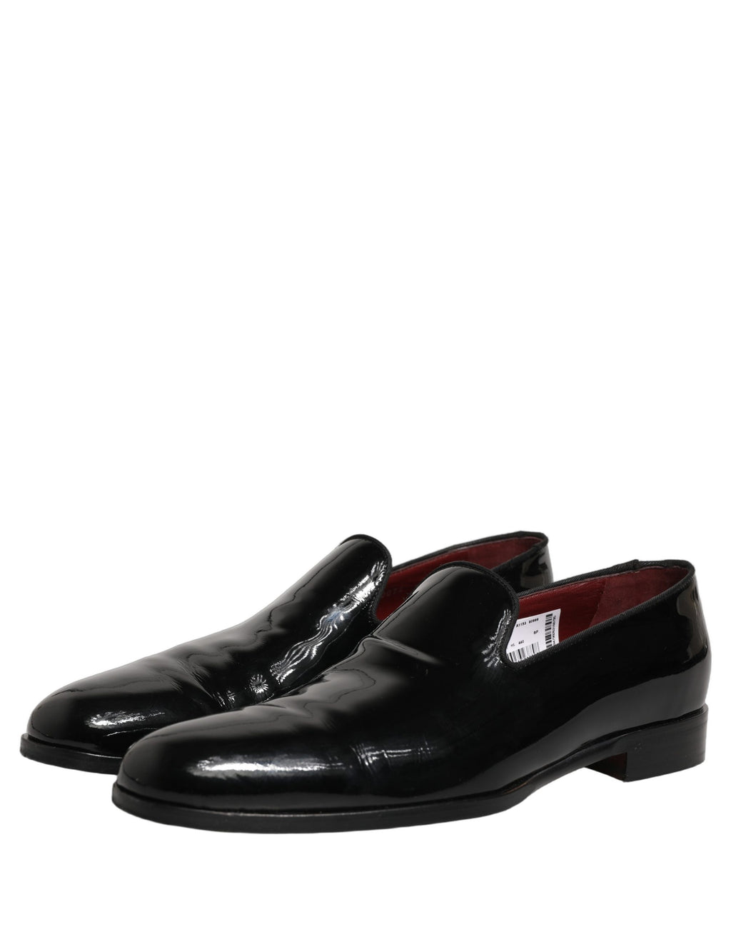 Chaussures Richelieu pour homme Dolce & Gabbana en cuir verni noir, élégantes mocassins habillés en cuir brillant.