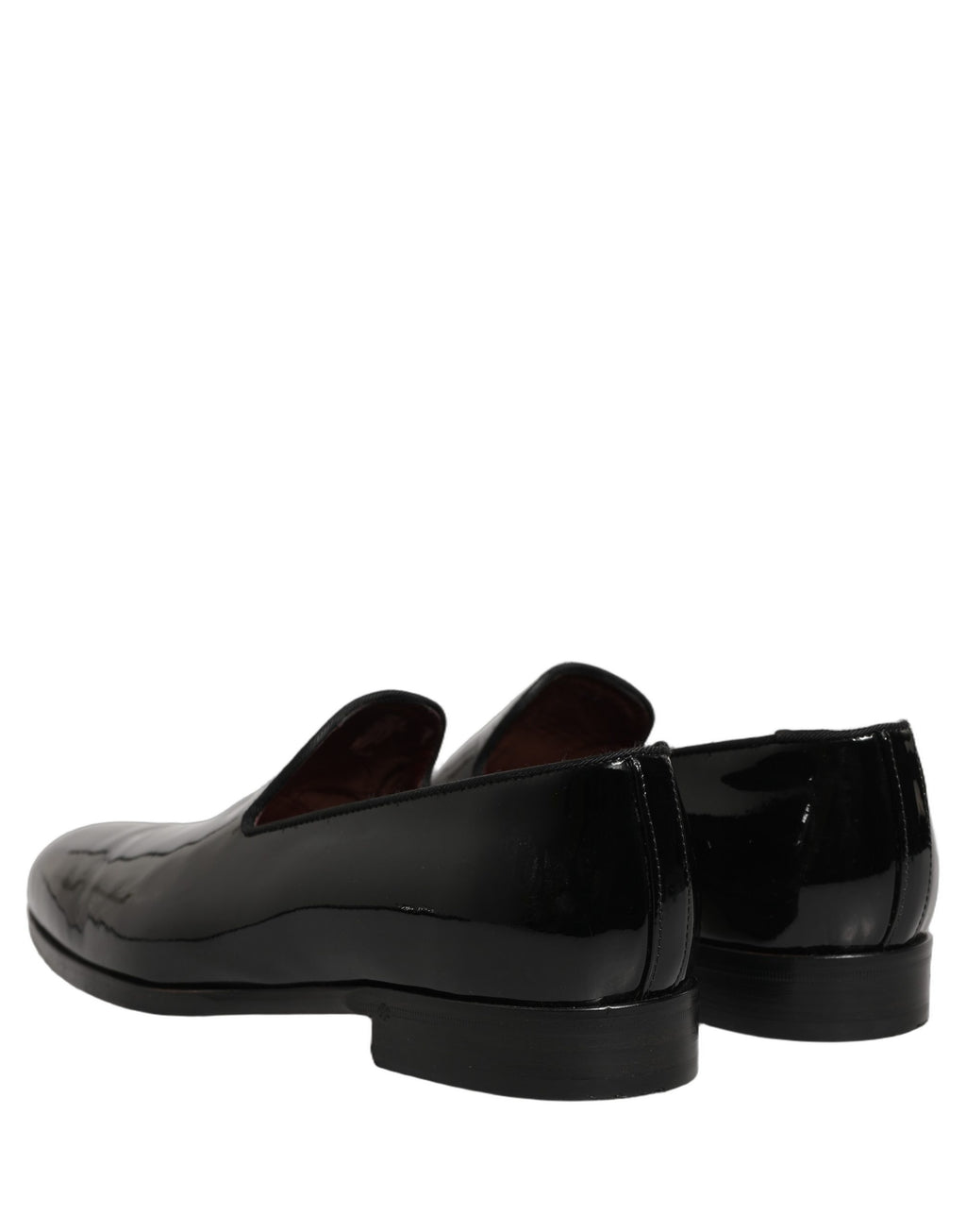 Chaussures Richelieu pour homme Dolce & Gabbana en cuir verni noir, mocassins élégants en cuir brillants.