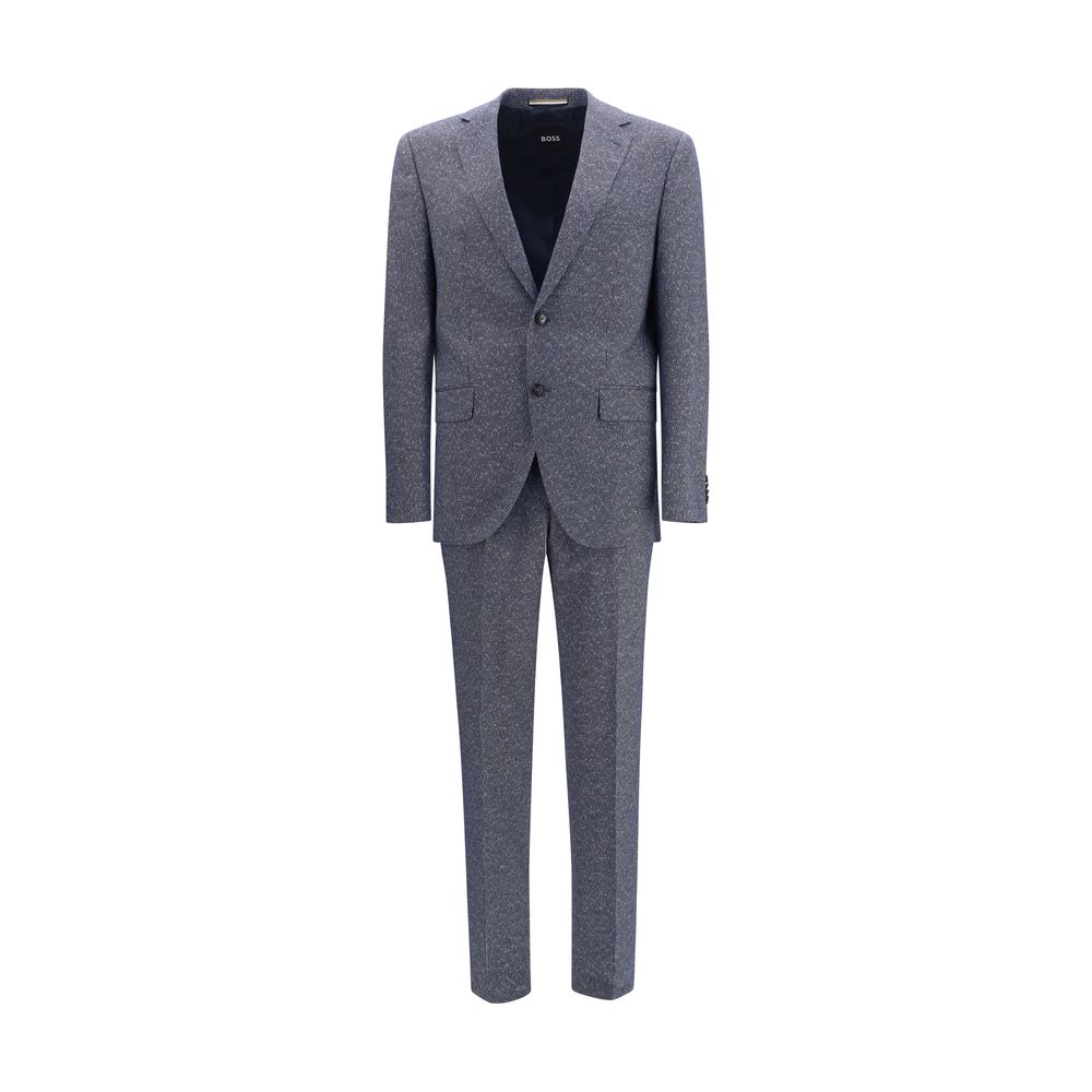 Hugo Boss Schwarzer blauer Viskose-Zweiteiler