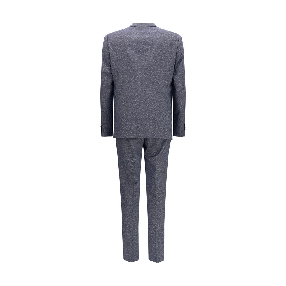 Hugo Boss Schwarzer blauer Viskose-Zweiteiler