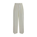 Pantalon décontracté en laine blanche Calvin Klein Oves Aries pour homme, coupe confortable et style casual.