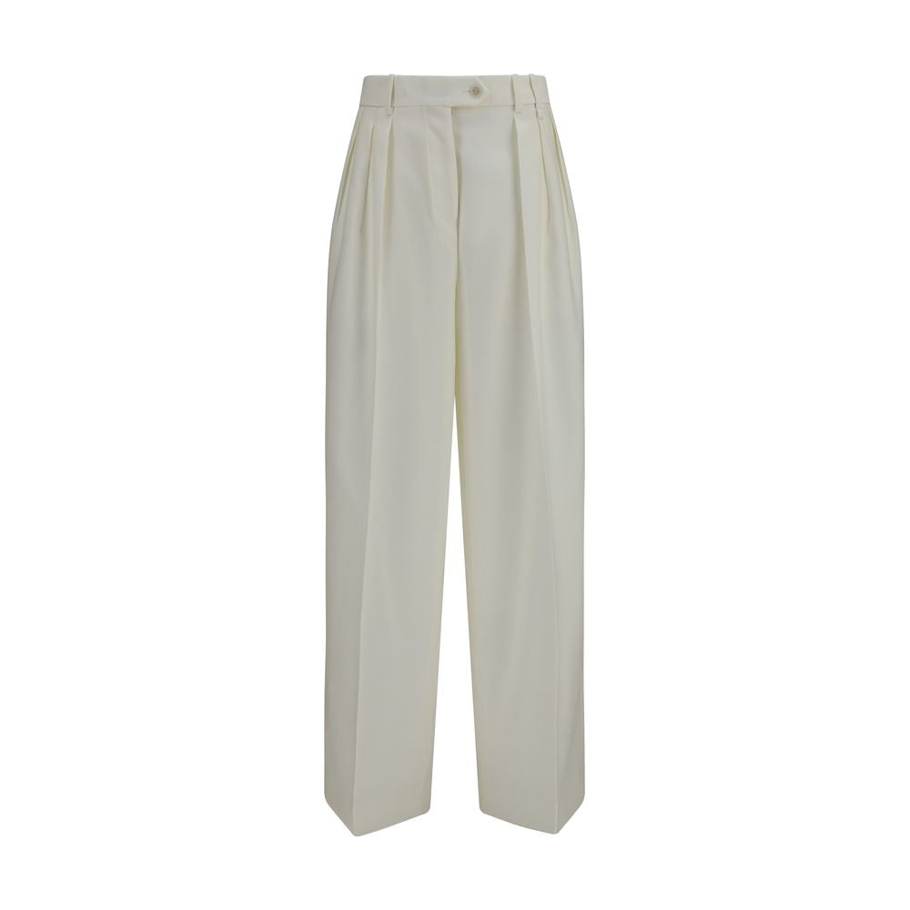 Pantalon décontracté en laine blanche Calvin Klein Oves Aries pour homme, coupe confortable et style casual.